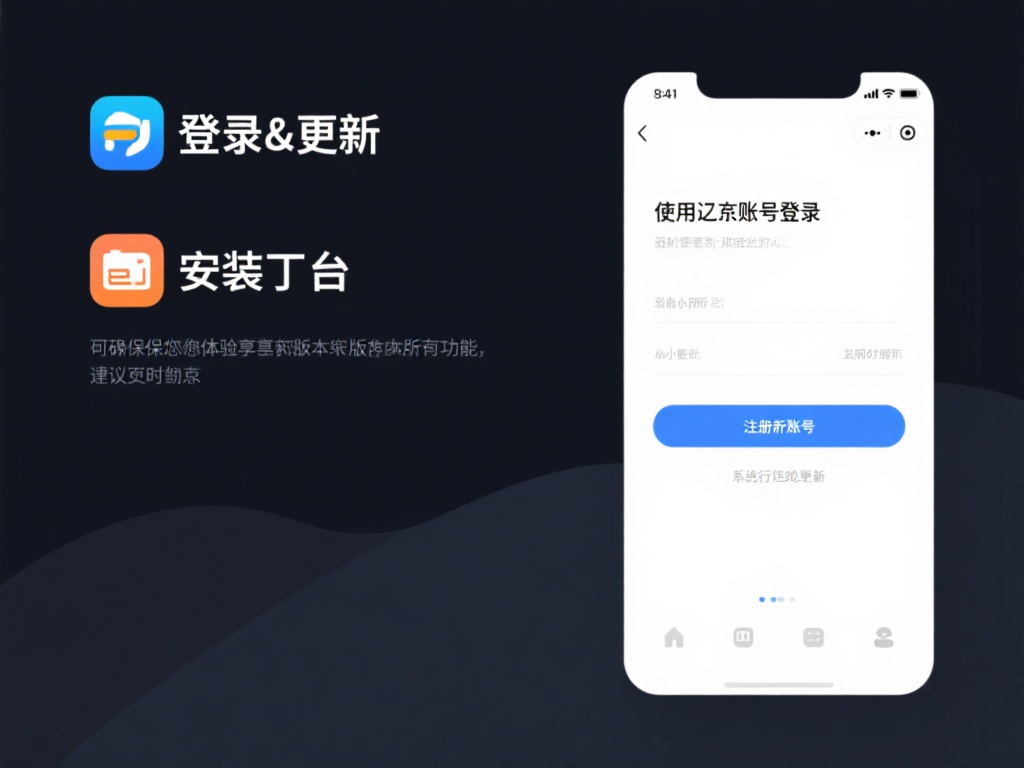 登录与更新
安装完成后，打开应用，使用已有账号登